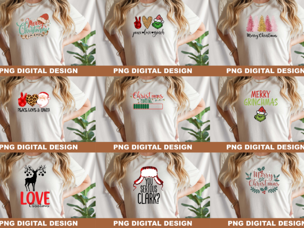 Merry christmas trees santa png sublimation design