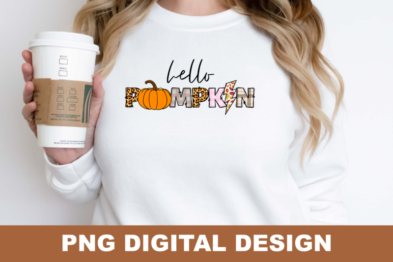 Thankful Fall Pumpkin PNG Sublimation Design