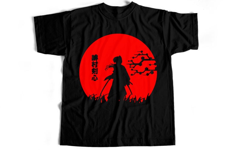 10 Best Selling Samurai T-Shirt Design Bundle For Commercial Use