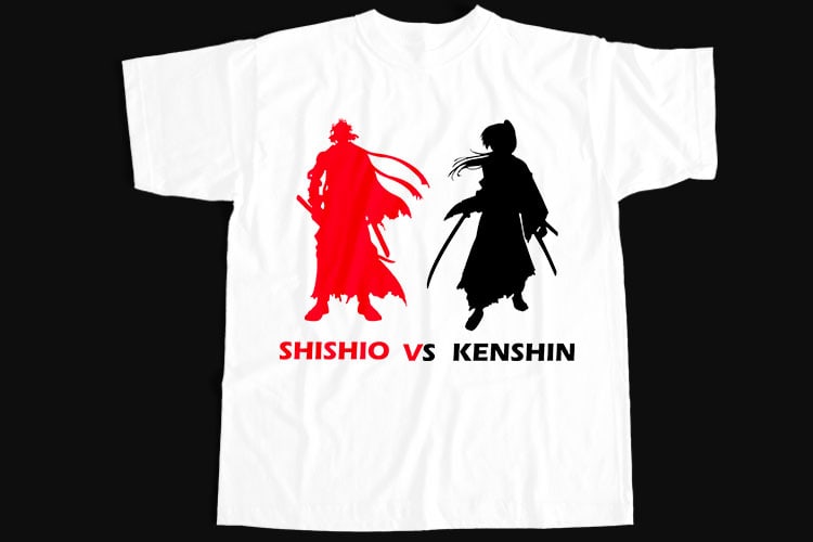 10 Best Selling Samurai T-Shirt Design Bundle For Commercial Use