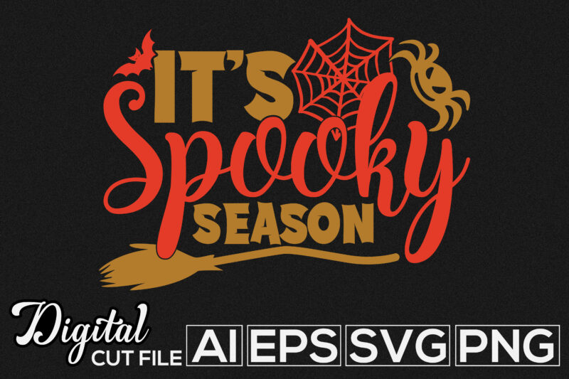 it’s spooky season, halloween spooky shirt, halloween autumn silhouette lettering quote