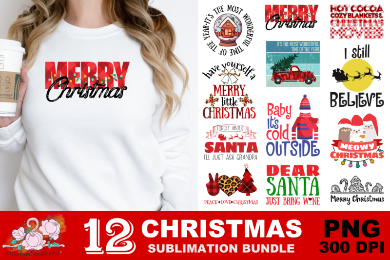 Merry Christmas Believe Santa PNG Sublimation Design