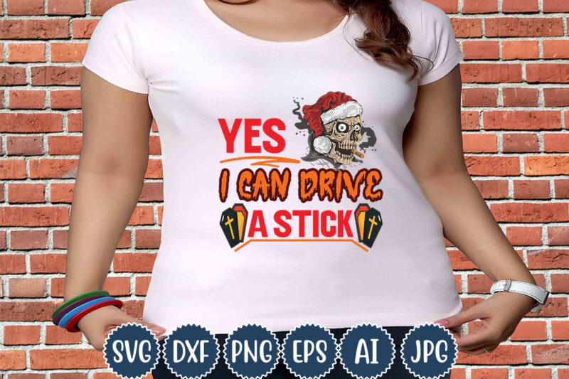 Halloween T-shirt Design, Yes I Can Drive A Stick, Matching Family Halloween Outfits, Girl’s Boy’s Halloween Shirt,