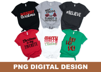 Buffalo Merry Christmas Ho Ho Ho PNG Sublimation Design