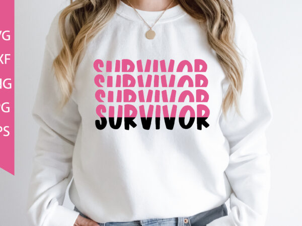 Survivor svg cut file t shirt template vector