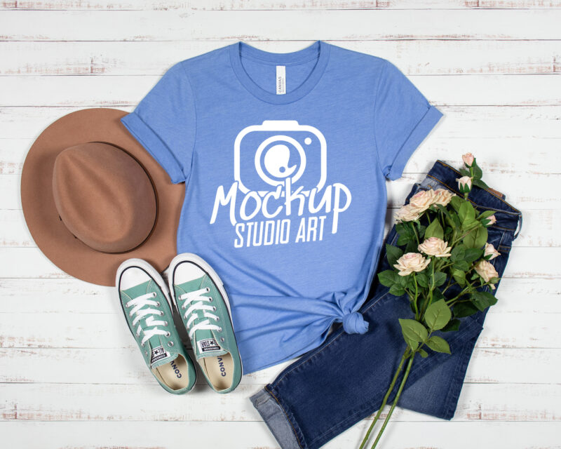 Bella Canvas 3001, T-shirt Mockups, Flat Lay Mockup, 90 Mockups