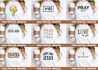 Christian Pray Jesus PNG Sublimation Design