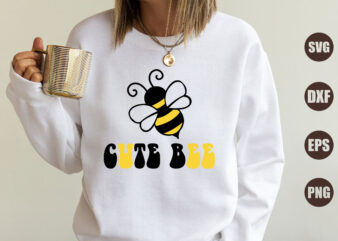 Cute Bee t shirt vector file