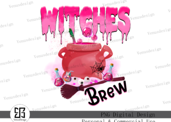 Witches Brew Halloween Sublimation t shirt design for sale