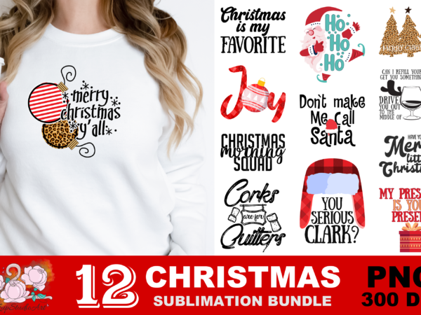 Merry christmas y’all joy png sublimation design