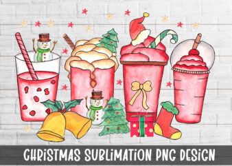 Christmas Coffee Sublimation t shirt vector file