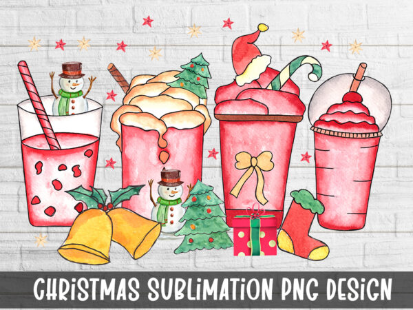 Christmas coffee sublimation t shirt vector file