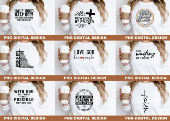 Christian Pray Love God PNG Sublimation Design