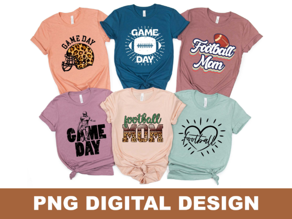 Game day football mom png sublimation design