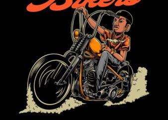 Hip hop bikers graphic t shirt