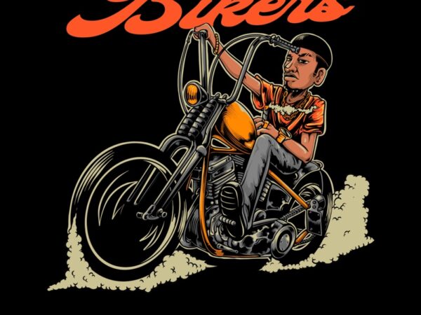 Hip hop bikers graphic t shirt