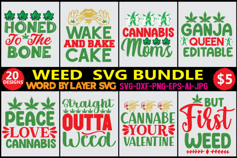 Weed Svg Bundle,Marijuana Svg Bundle,Funny Weed Svg,Smoke Weed Svg,High  Svg,Rolling Tray