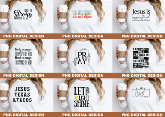 Christian Pray Be The Light PNG Sublimation Design