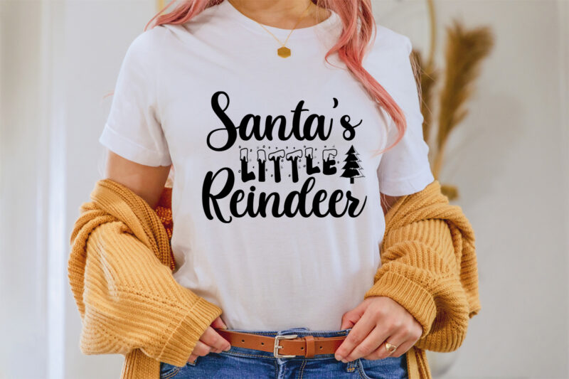 Santa’s little reindeer svg t-shirt