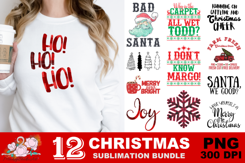 Christmas Trees Red Truck PNG Sublimation Design