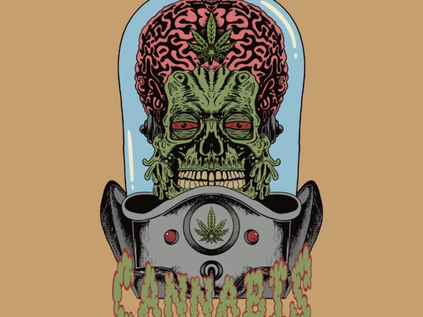 Alien cannabis t shirt vector Alien cannabis t shirt vector