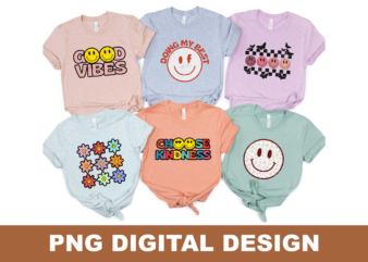 Good Vibes Smile PNG Sublimation Design