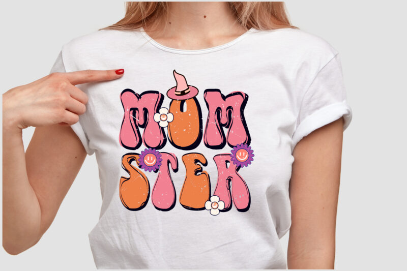 Happy Halloween t-shirt design template easy to print all-purpose for man, women, and children