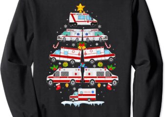 Ambulance Christmas Tree AMR Funny EMS EMT Paramedic CL