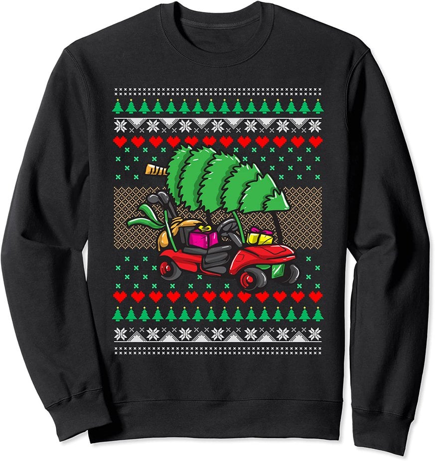 1Golf Cart Ugly Christmas Sweater Golf Christmas Gift CL Buy t