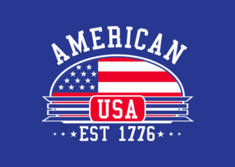 AMERICAN BADGE BLUE t shirt vector