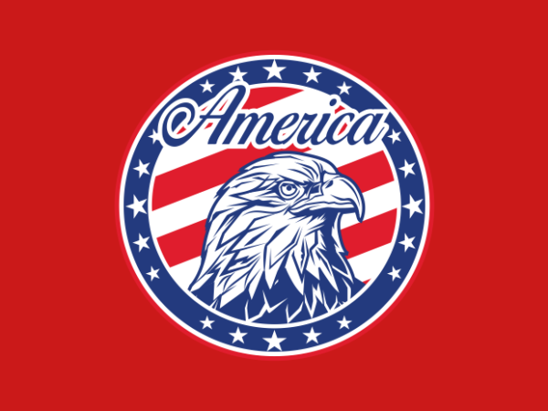 American eagle pin t shirt vector