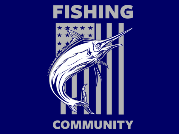 American fishing community t shirt vector