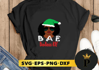 African American Christmas Elf Afro Hair Black Woman SVG, Merry christmas SVG, Xmas SVG Digital Download t shirt vector