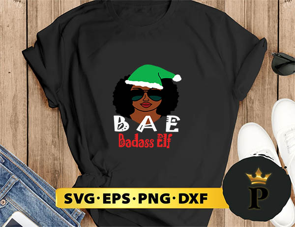 African American Christmas Elf Afro Hair Black Woman SVG, Merry christmas SVG, Xmas SVG Digital Download