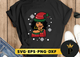 African American Christmas Santa Claus SVG, Merry christmas SVG, Xmas SVG Digital Download t shirt vector