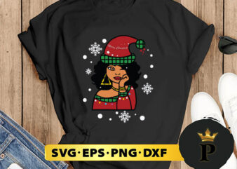African American Christmas Santa Claus SVG, Merry christmas SVG, Xmas SVG Digital Download