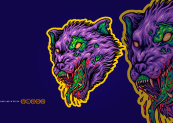 Angry werewolf head zombie svg t shirt vector