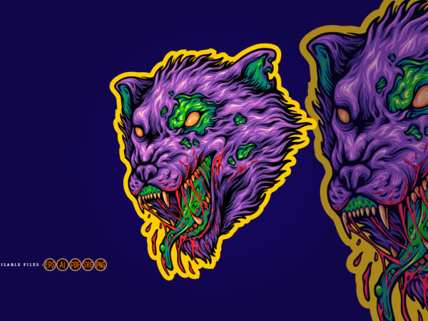 Angry werewolf head zombie svg t shirt vector