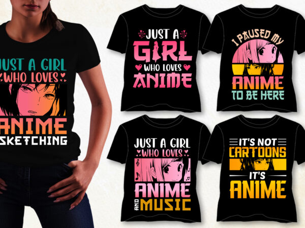 Anime t-shirt design bundle