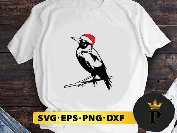 Australian magpie aussie christmas svg, merry christmas svg, xmas svg digital download t shirt vector