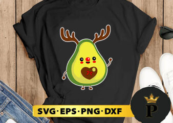 Avocado Deer Christmas SVG, Merry christmas SVG, Xmas SVG Digital Download