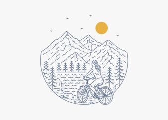 Bike to Wild Nature 2 t shirt template