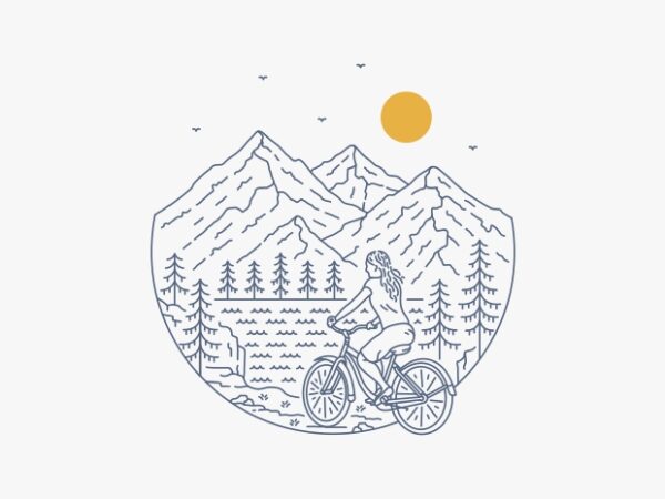 Bike to wild nature 2 t shirt template