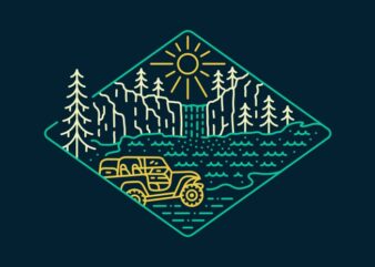 Off Road Adventure in Nature t shirt design online
