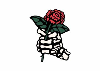 Death Rose t shirt vector illustration