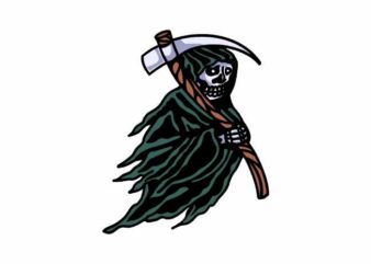 Grim Reaper t shirt design template