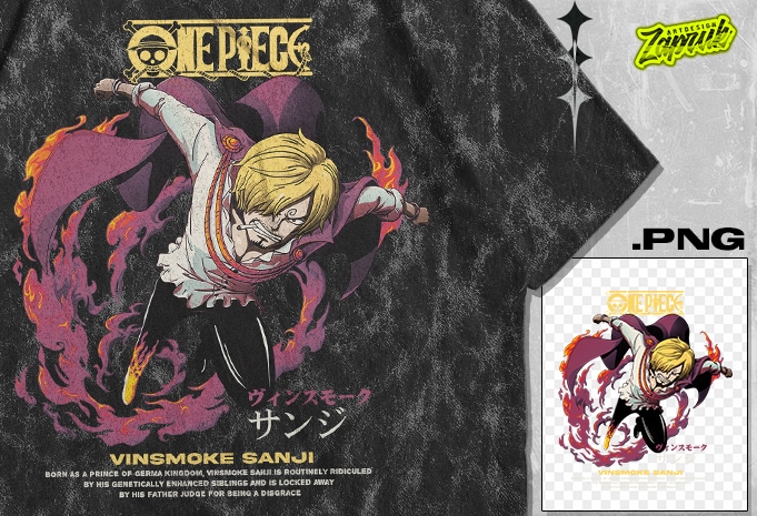 #3 Sanji Anime Tshirt Design – Anime Design Png – Anime Artwork – Anime Streetwear tshirt design for sale – best selling anime tshirt design – trending anime tshirt design