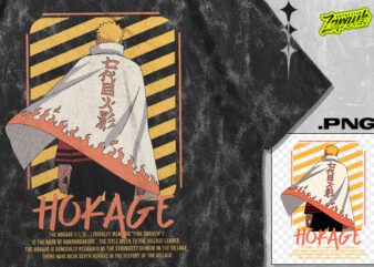 #6 Hokage Naruto Anime Tshirt Design – Anime Design Png – Anime Artwork – Anime Streetwear tshirt design for sale – best selling anime tshirt design – trending anime tshirt design
