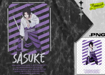 #7 Sasuke Anime Tshirt Design – Anime Design Png – Anime Artwork – Anime Streetwear tshirt design for sale – best selling anime tshirt design – trending anime tshirt design