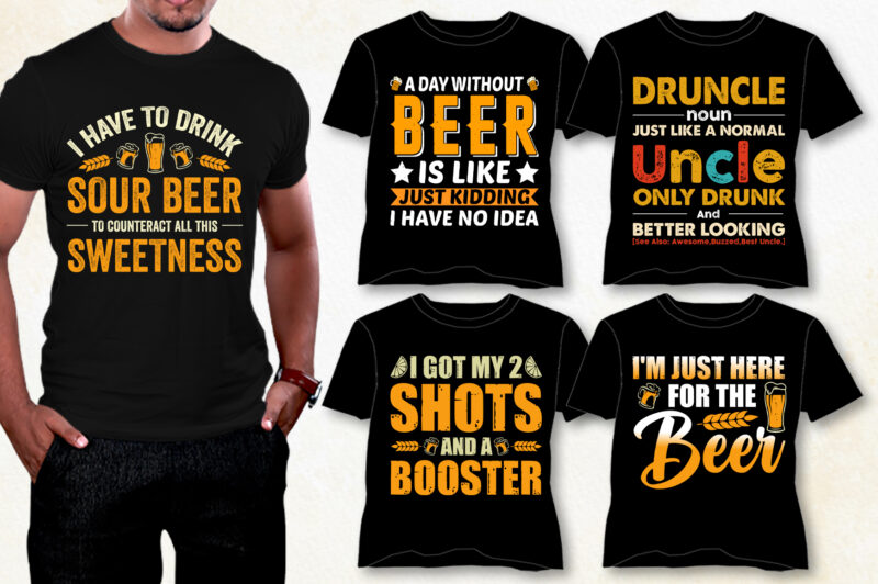 Beer T-Shirt Design Bundle